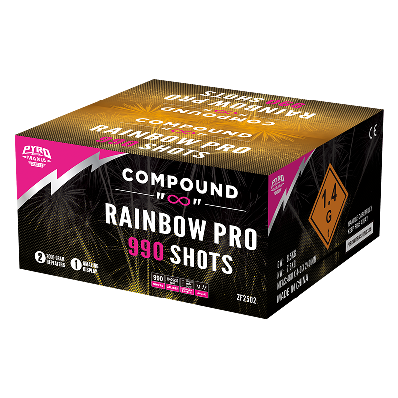 Rainbow Pro 990 lövések római gyertya összetett sütemény ZF2502